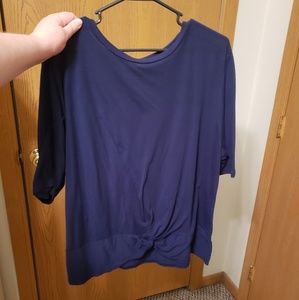 Navy Plus Size Tie Knot Tee